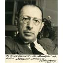 H033. Igor Stravinsky. “To Ruth Posselt the beautiful virtuoso /  warmest wishes / 1946”